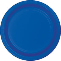 240 pc Bulk Cobalt Blue Paper 6.75 inch Dessert Plates