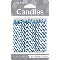 288 pc Bulk Blue Striped Candles