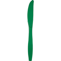 600 pc Bulk Emerald Green Plastic Knives