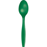 288 pc Bulk Emerald Green Plastic Spoons