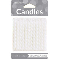288 pc Bulk White Striped Candles