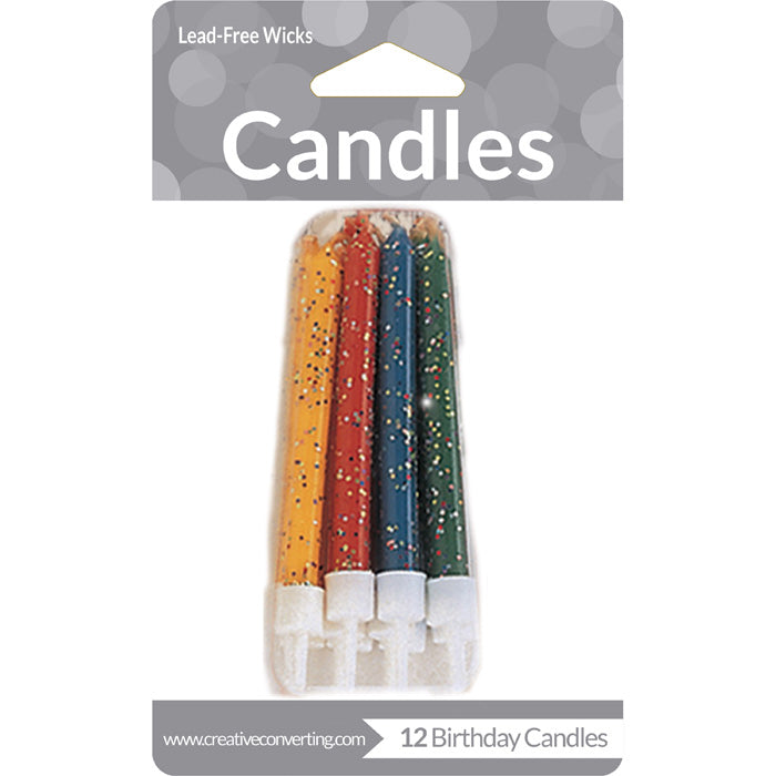72 pc Bulk Assorted Glitter Candles