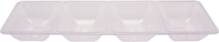 6 pc Bulk Clear Form & Function 4-Compartment Tray