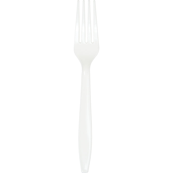 288 pc Bulk White Plastic Forks