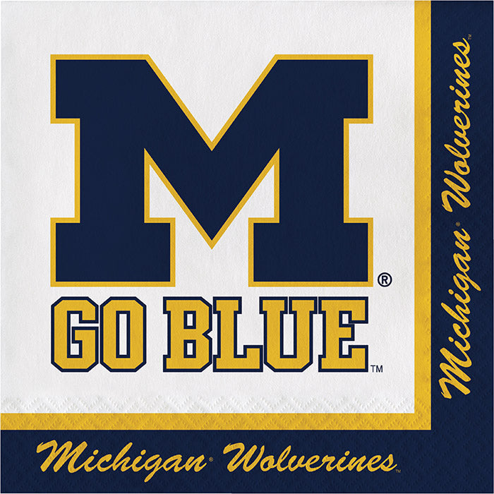 240 pc Bulk University of Michigan Luncheon Napkin