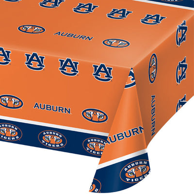 12 pc Bulk Auburn Plastic Table Covers