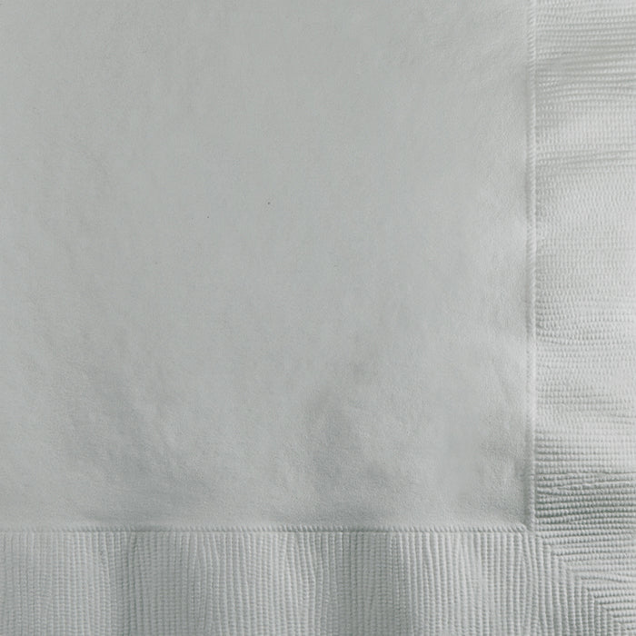 1200 pc Bulk Shimmering Silver 2 Ply Beverage Napkins