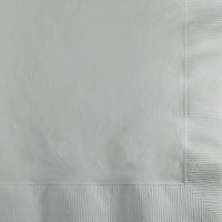 1200 pc Bulk Shimmering Silver 2 Ply Beverage Napkins