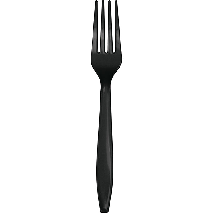 288 pc Bulk Black Velvet Plastic Forks