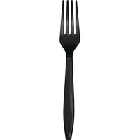 288 pc Bulk Black Velvet Plastic Forks