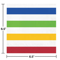 Multicolor Polka Dots and Stripes Paper Luncheon Napkins (Case of 192) by Creative Converting