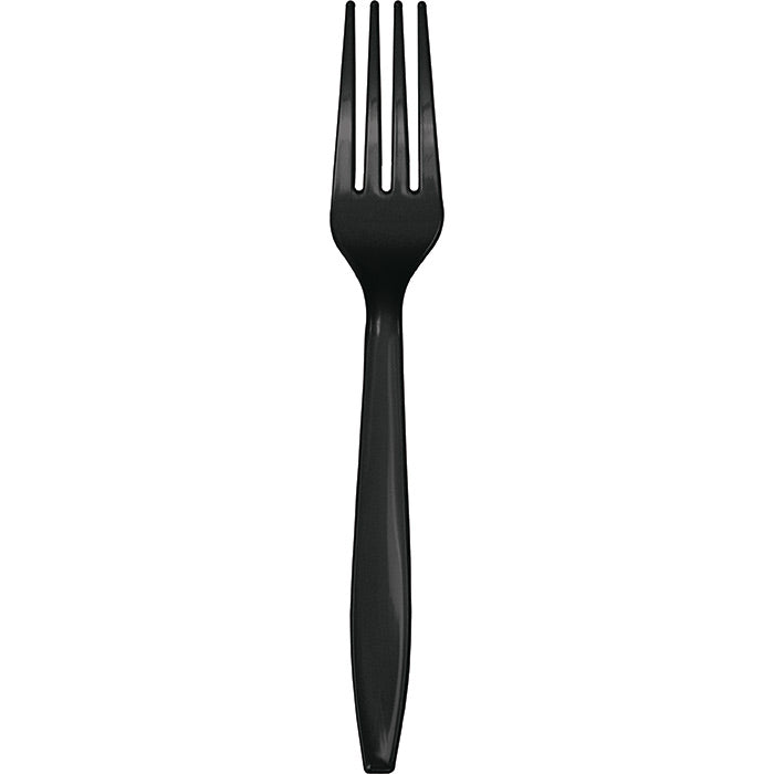 600 pc Bulk Black Velvet Plastic Forks
