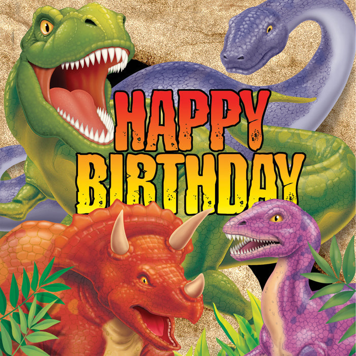 192 pc Bulk Dino Blast Happy Birthday Luncheon Napkins