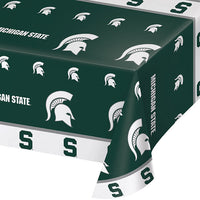 12 pc Bulk Michigan State University Plastic Table Covers
