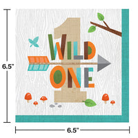 192ct Bulk Wild One Woodland Luncheon Napkins