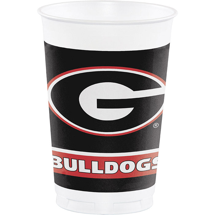 96 pc Bulk University of Georgia 20 oz Plastic Cups