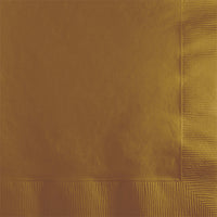 600 pc Bulk Glittering Gold 2 ply Beverage Napkins