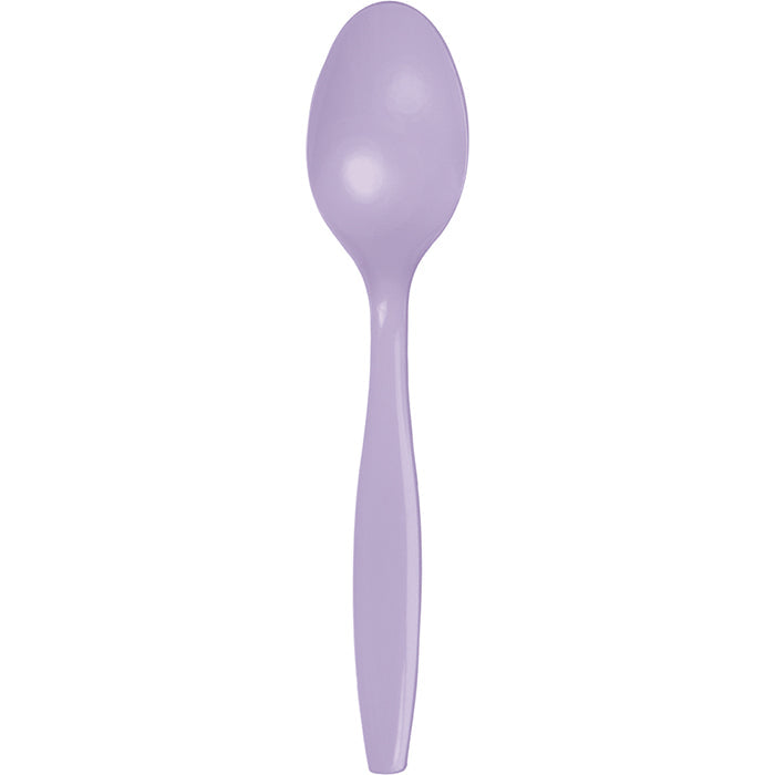 288 pc Bulk Luscious Lavender Plastic Spoons