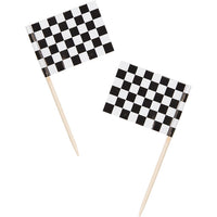 600 pc Bulk Black & White Check Flag Picks