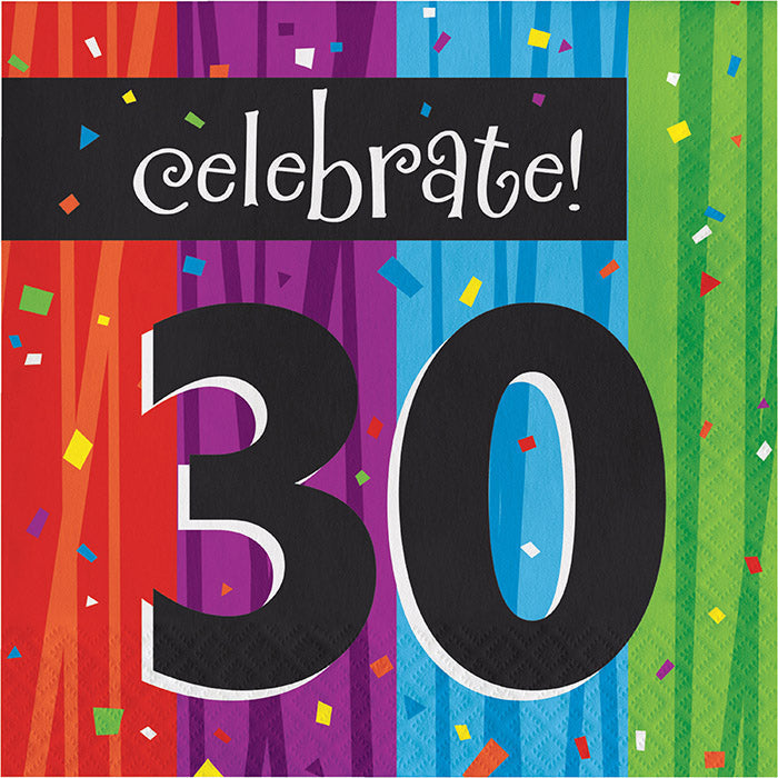 192 pc Bulk Milestone Celebrations 30th Birthday Luncheon Napkins