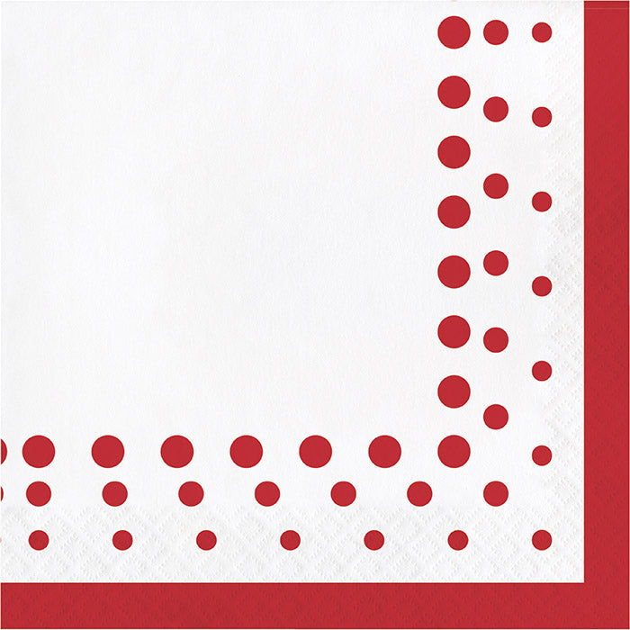 192 pc Bulk Sparkle and Shine Ruby Luncheon Napkins