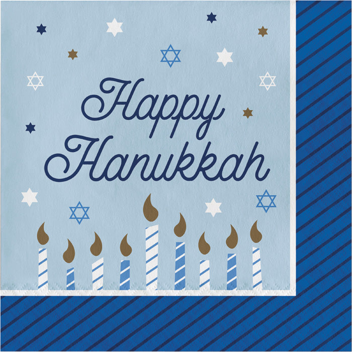 192 pc Bulk Hanukkah Celebration Luncheon Napkins