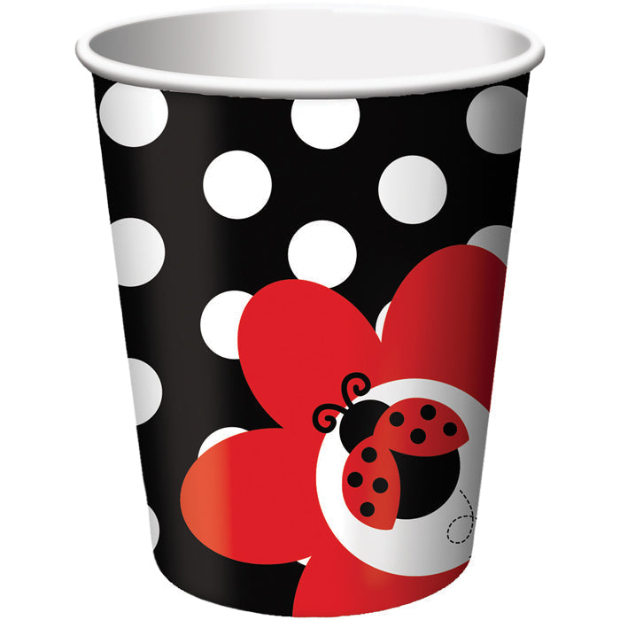 96 pc Bulk Ladybug Fancy 9 oz Cups