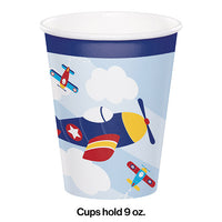 96ct Bulk Toy Airplane 9 oz Cups