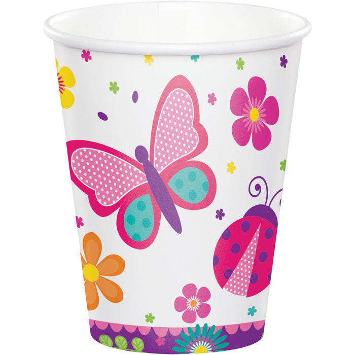 96 pc Bulk Butterfly Garden Paper Cups