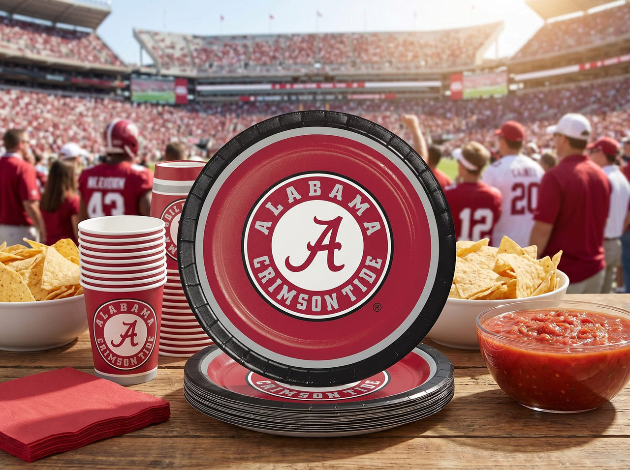 Alabama Crimson Tide Paper Plates (8/Pkg)