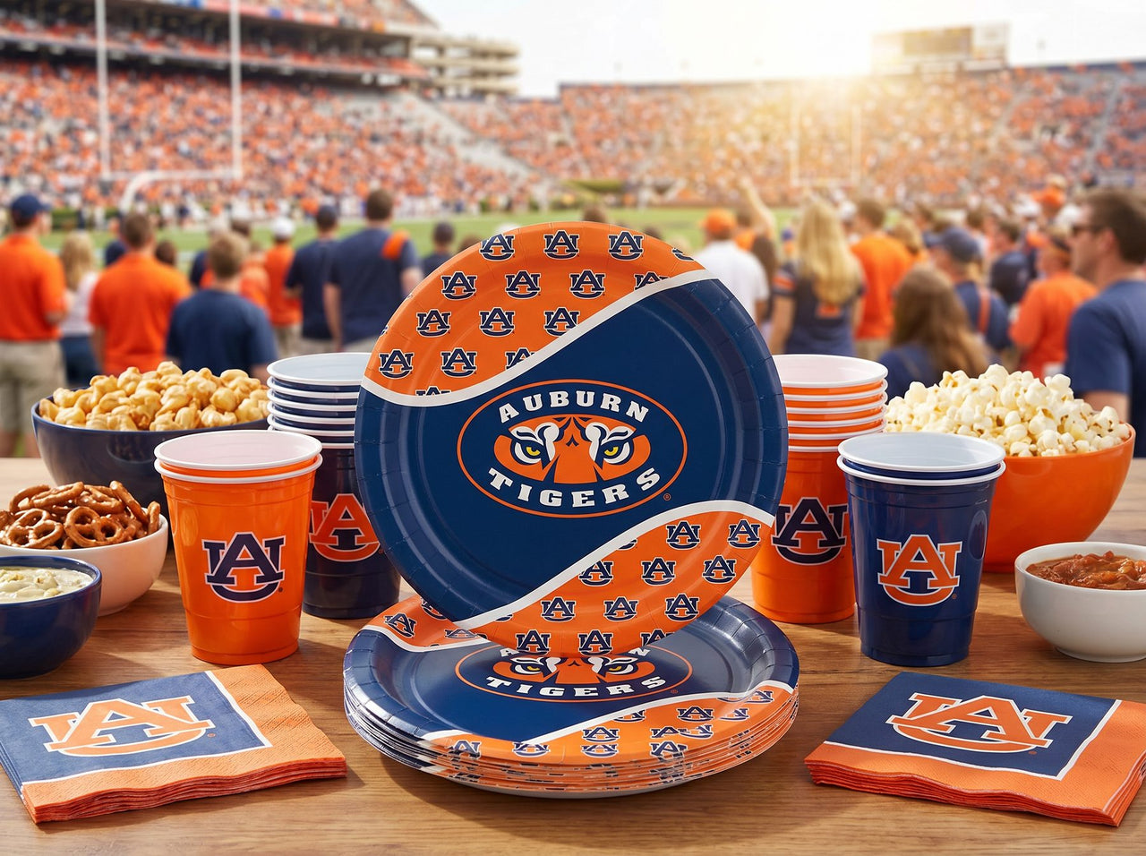 Auburn Tigers Paper Plates (8/Pkg)