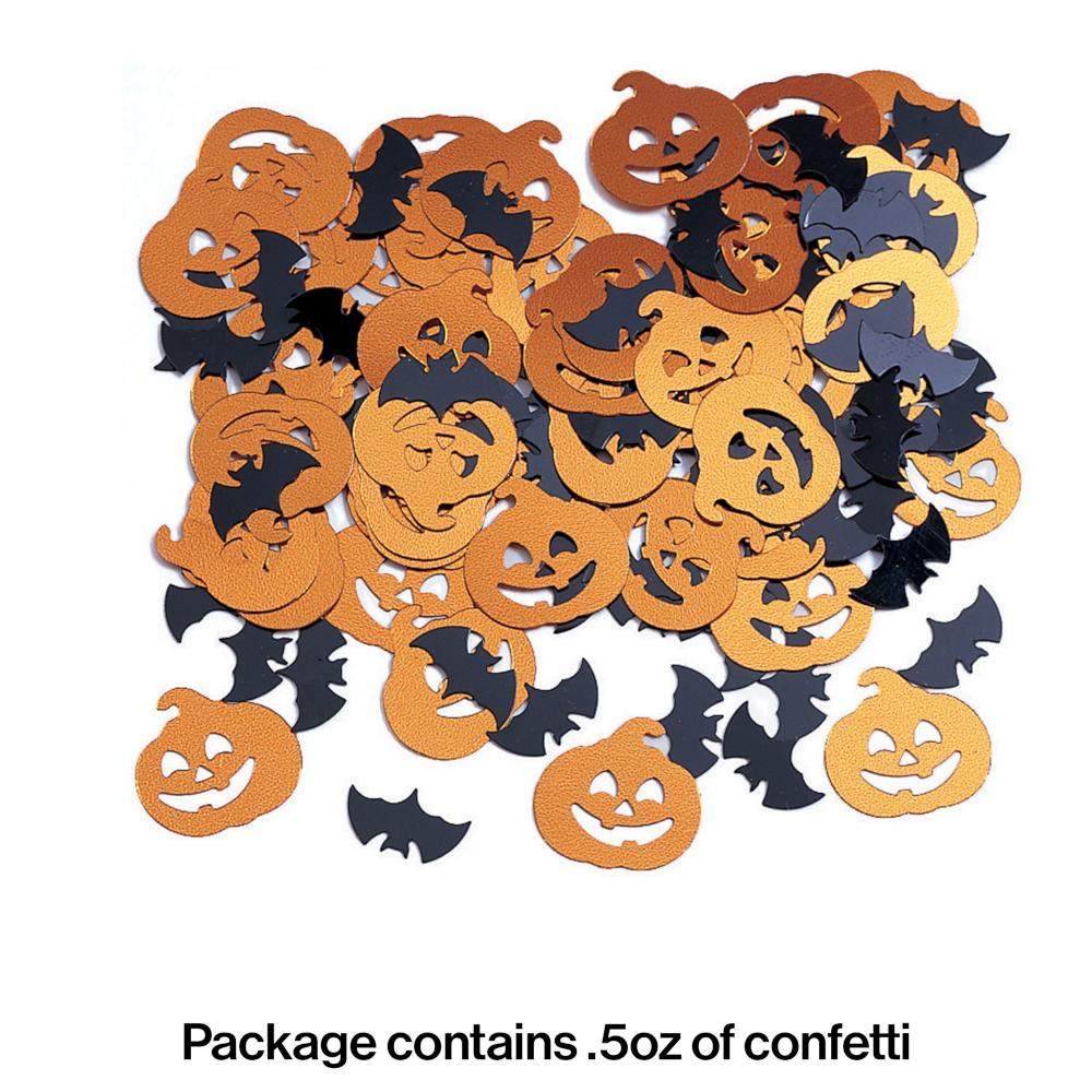 Bats And Pumpkin Confetti, 0.5 oz buy today at PartyDecorations.com
