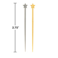 Gold And Silver Star Picks, 200 ct by Creative Converting