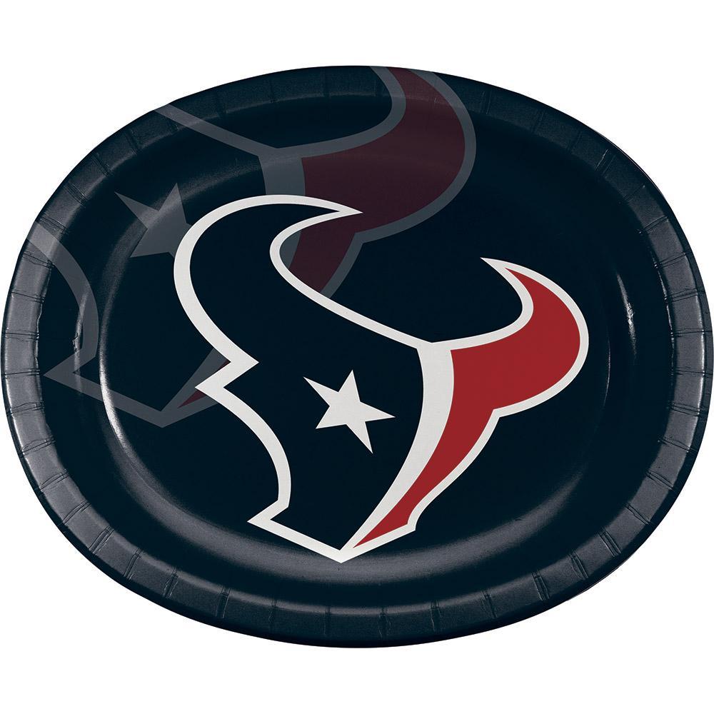 Houston Texans Oval Platter 10" X 12", 8 ct