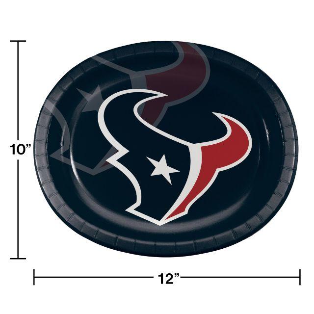 Houston Texans Oval Platter 10" X 12", 8 ct