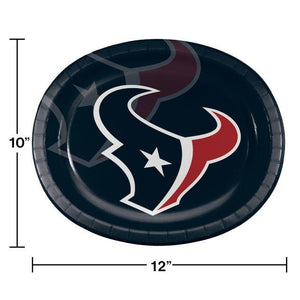 Houston Texans Oval Platter 10" X 12", 8 ct Party Decoration