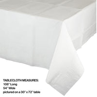 White Linette Paper Table Covers, 54