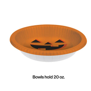 Halloween Pumpkin 20 Oz. Paper Bowl, 8 ct buy today at PartyDecorations.com