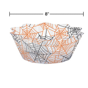 Spiderwebs 8 Inch Fluted Bowl on sale at PartyDecorations.com