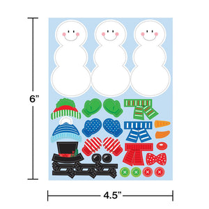 Build A Snowman Stickers, 4 ct buy today at PartyDecorations.com