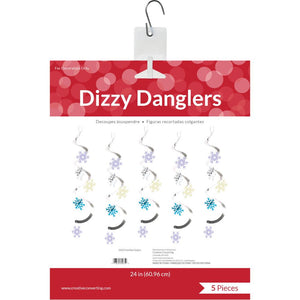 Snowflakes Dizzy Danglers, 5 ct on sale at PartyDecorations.com