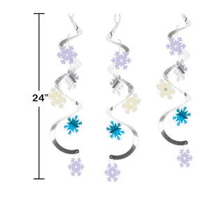 Snowflakes Dizzy Danglers, 5 ct buy today at PartyDecorations.com