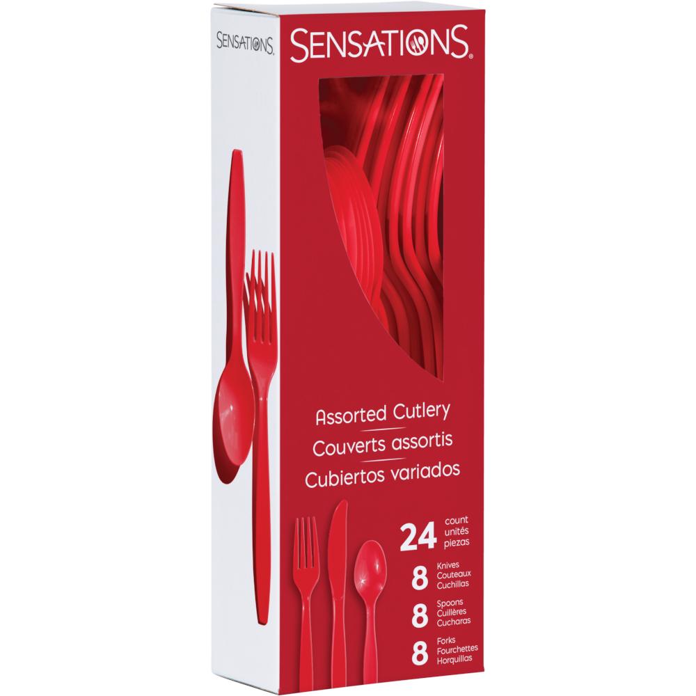 Classic Red 24Ct Assorted Cutlery (24/Pkg) by Creative Converting