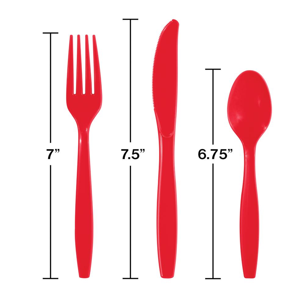 Classic Red 24Ct Assorted Cutlery (24/Pkg) by Creative Converting