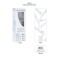 Clear 24Ct Assorted Cutlery (24/Pkg) by Creative Converting