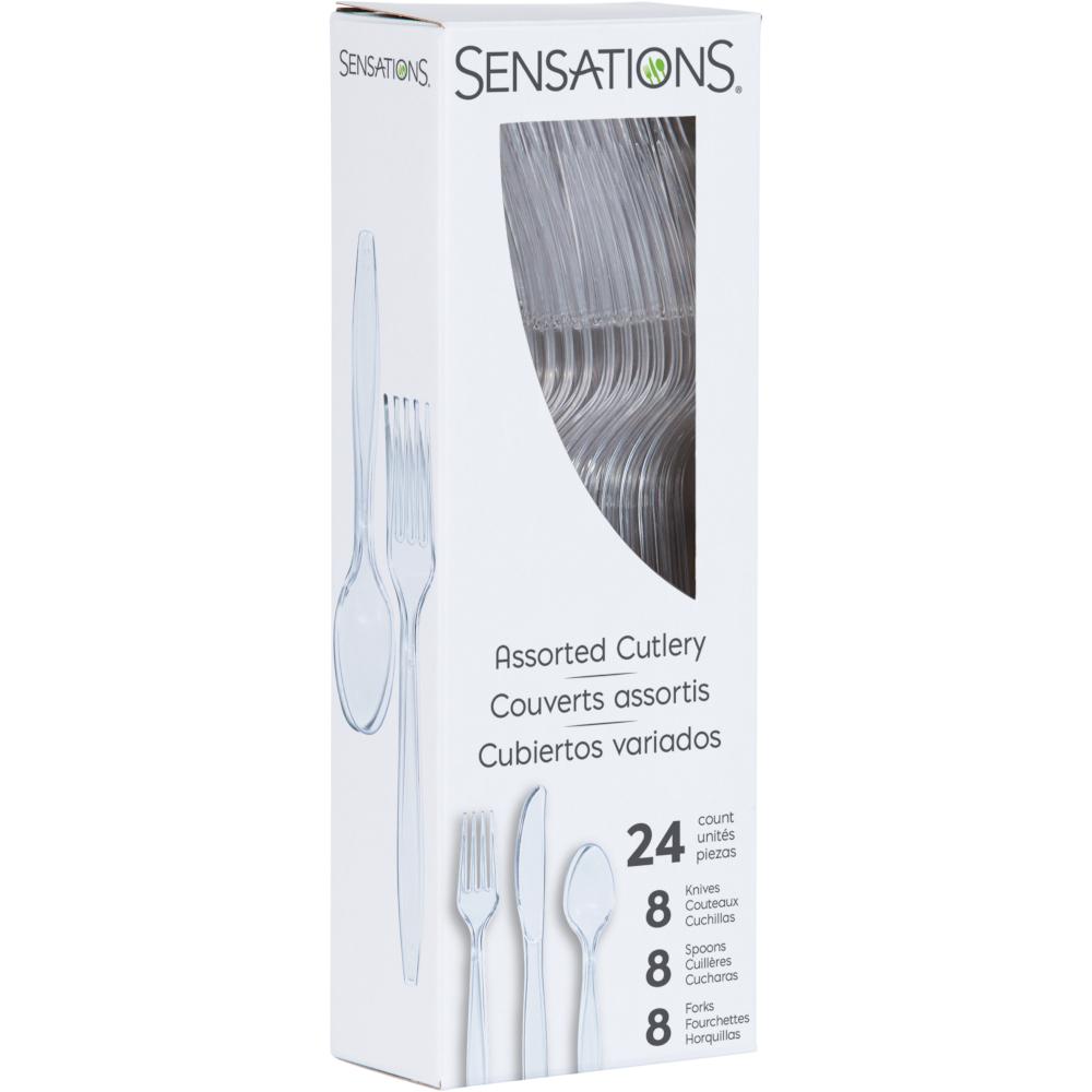 Clear 24Ct Assorted Cutlery (24/Pkg) by Creative Converting