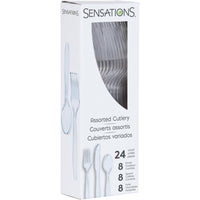 Clear 24Ct Assorted Cutlery (24/Pkg) by Creative Converting