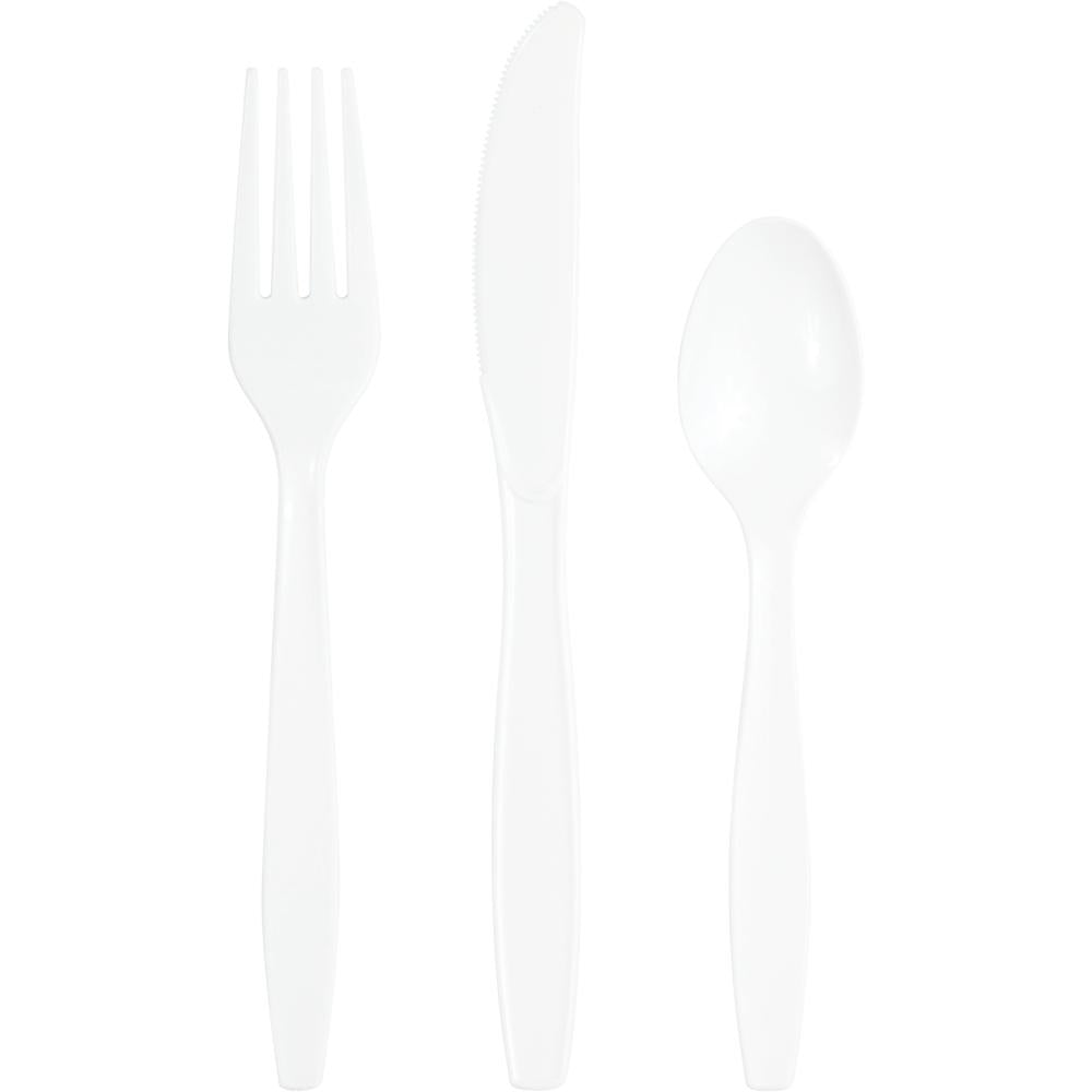 White 24Ct Assorted Cutlery (24/Pkg) by Creative Converting