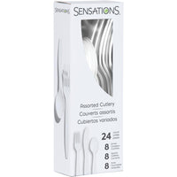 White 24Ct Assorted Cutlery (24/Pkg) by Creative Converting
