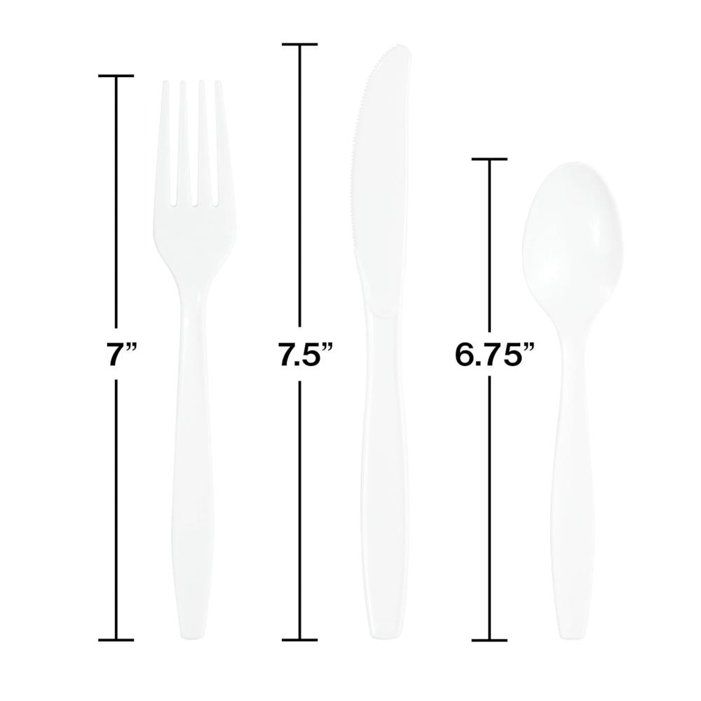 White 24Ct Assorted Cutlery (24/Pkg) by Creative Converting